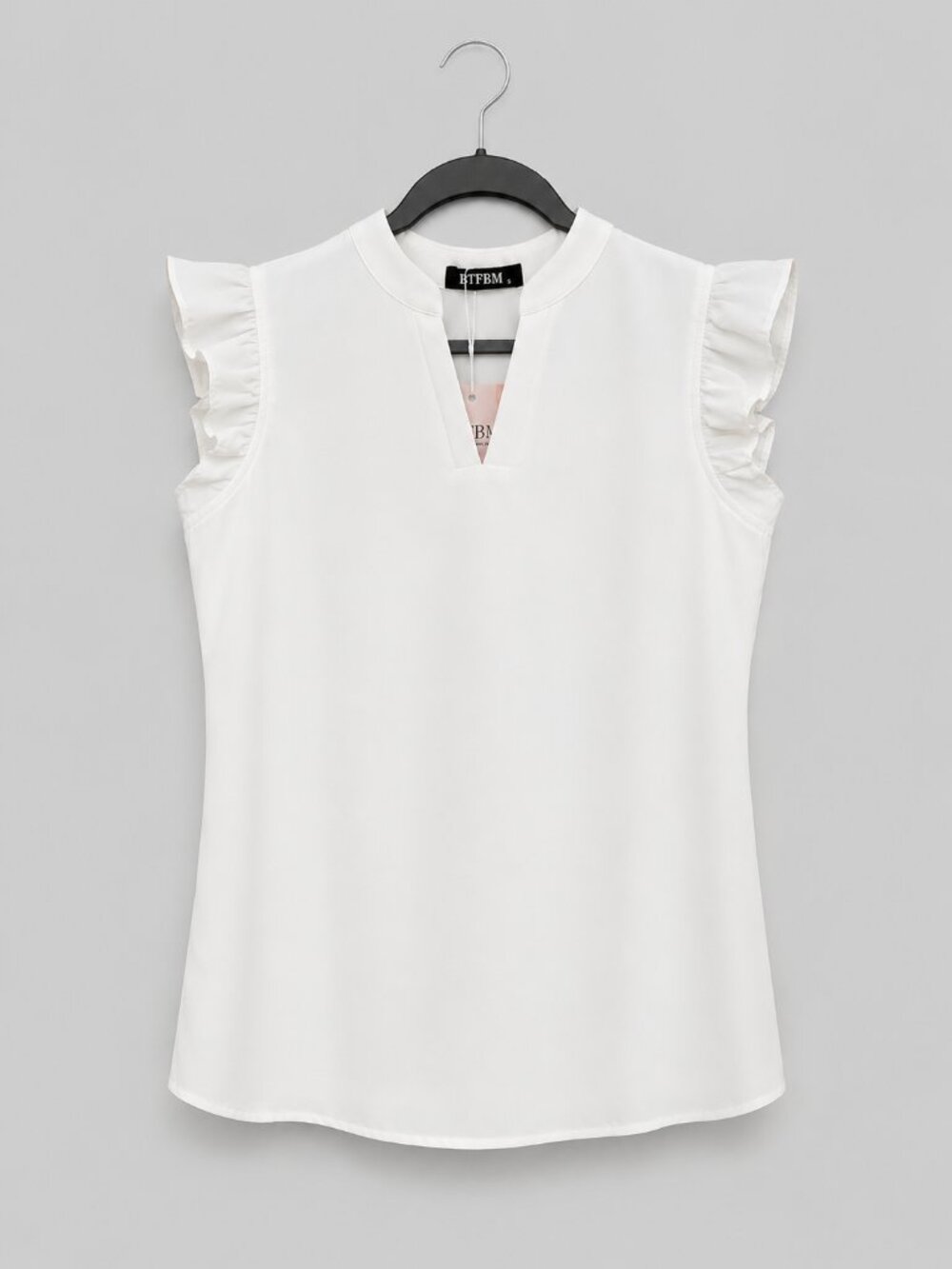 NWT White frill sleeve blouse
